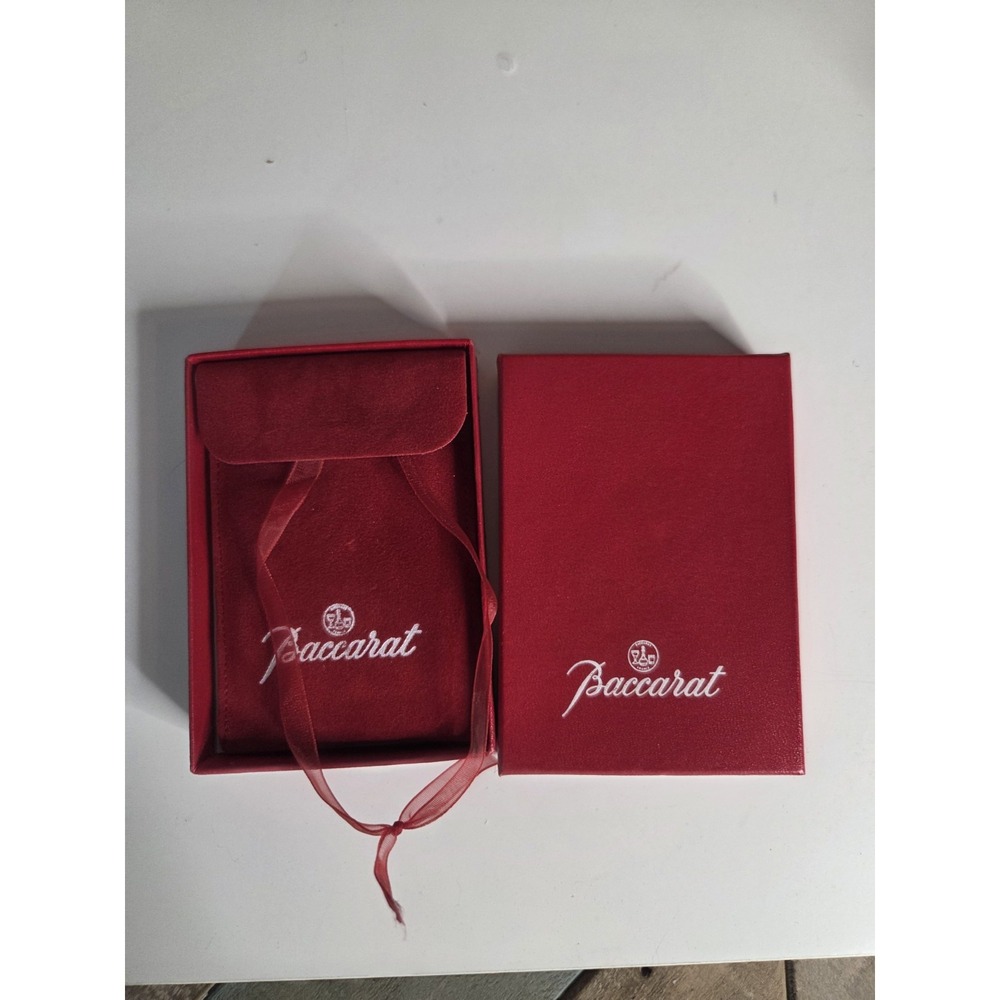 1989 Baccarat Noel Christmas Ornament - Good Condition With Pouch and Box - Picture 3 of 3